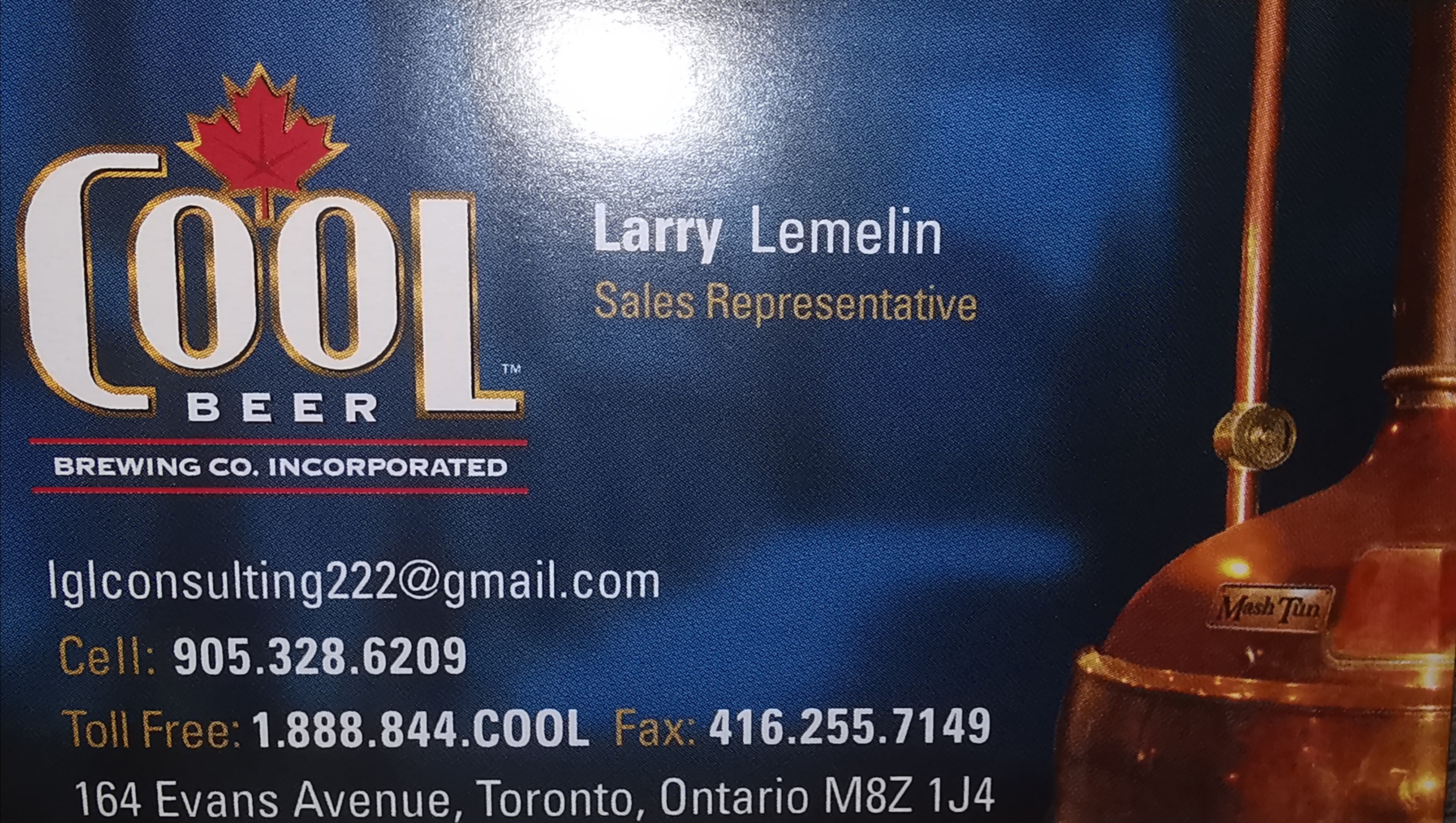 Larry Lemelin - Cool Beer Sales Rep